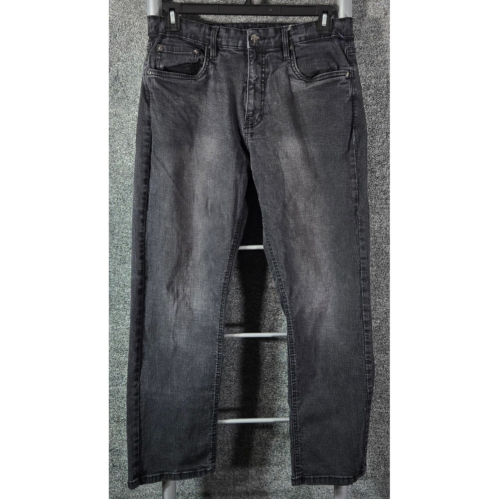 Urban Star Mens Faded Black Straight Leg Stretch Jeans 32x29.5 02513692EC